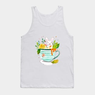 Bunny watercolor in a cup Tank Top